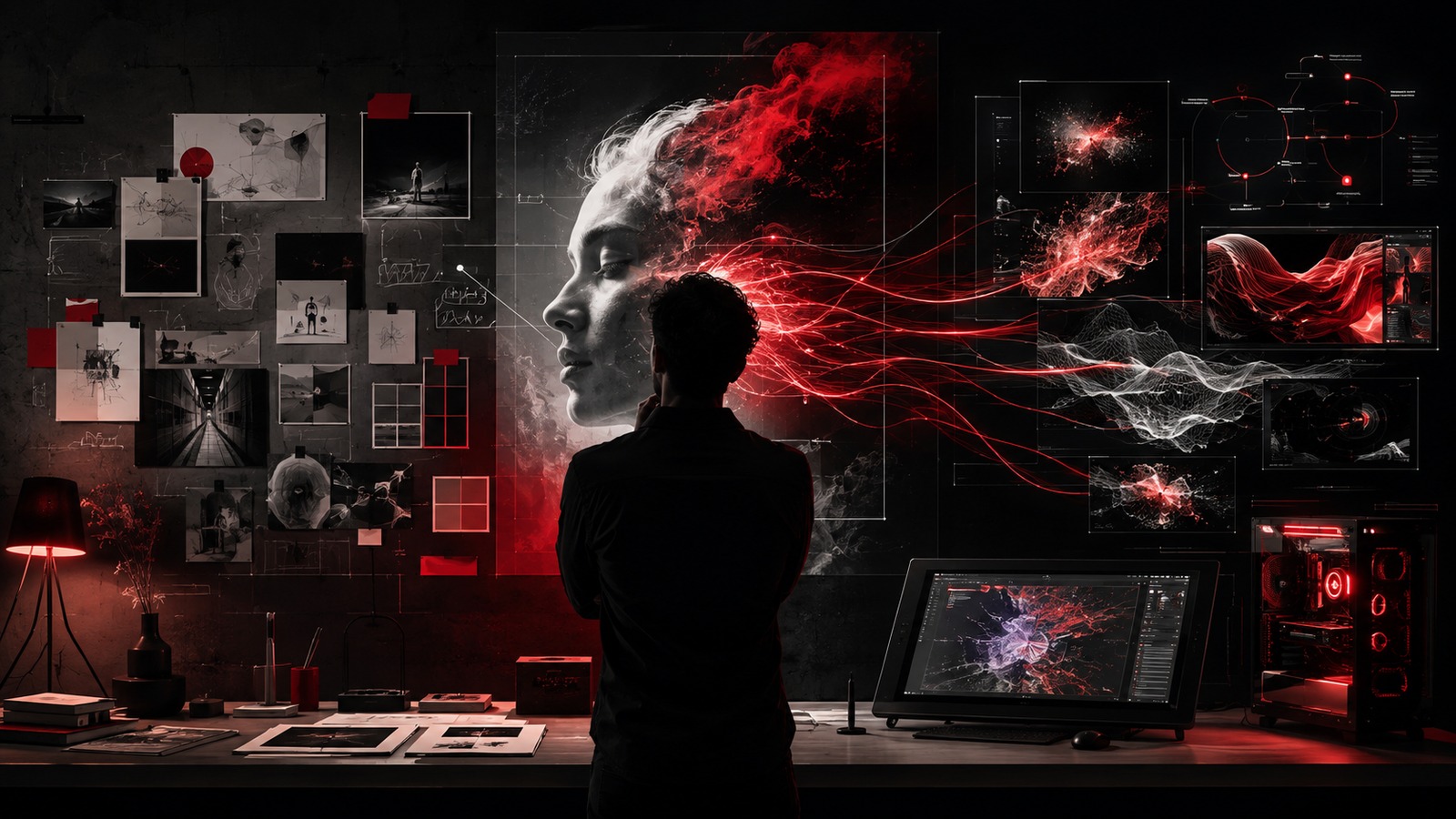 Human-led AI creative studio and visual production environment
