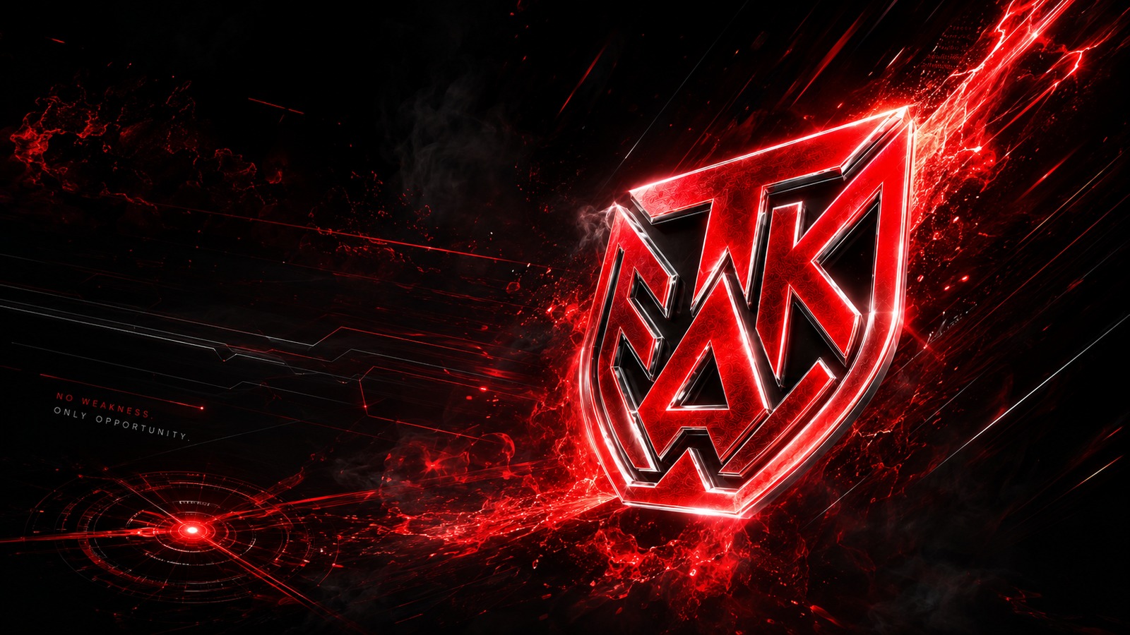 TWEAK neon-red signal visual with approved emblem